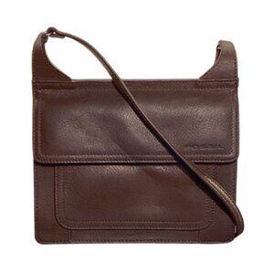 Fossil Brown Leather Crossbody Shoulder Bag | Classic Style